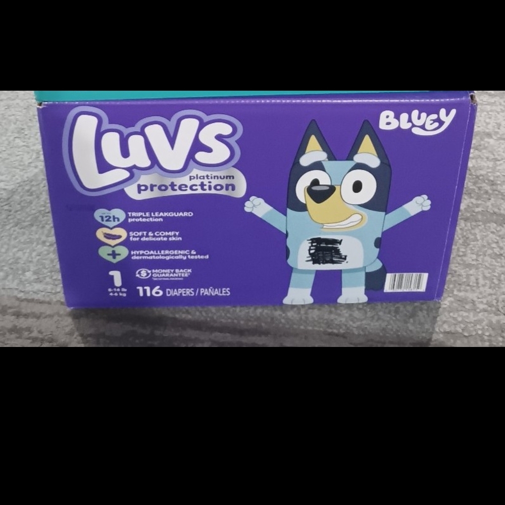 Luvs Platinum Protection Diapers with Bluey Design
